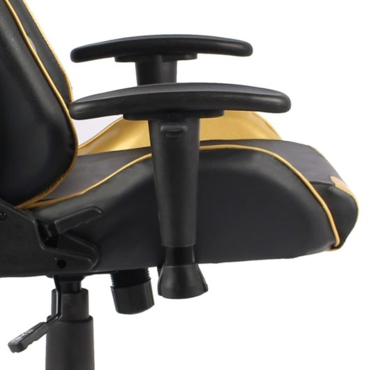 VidaXL Kenssi Cadeira Gaming Reclinável Dourada