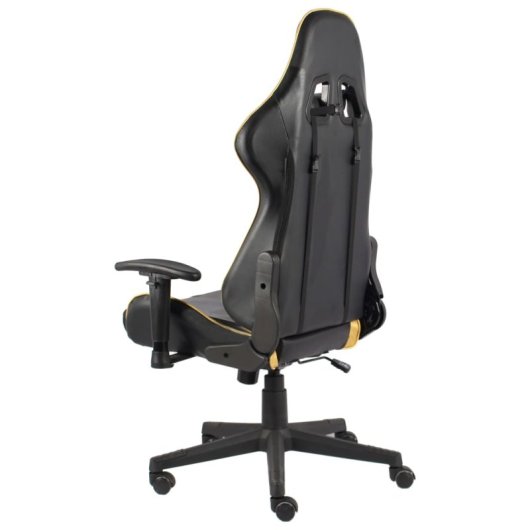 VidaXL Kenssi Cadeira Gaming Reclinável Dourada