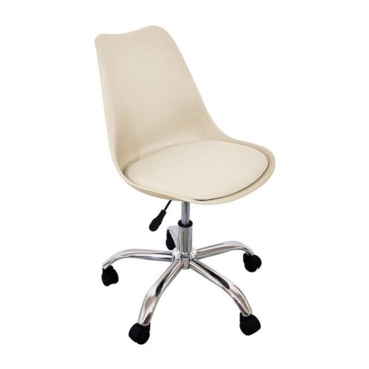 Silla Adec Enjoy de escritorio beige altura regulable base metálica
