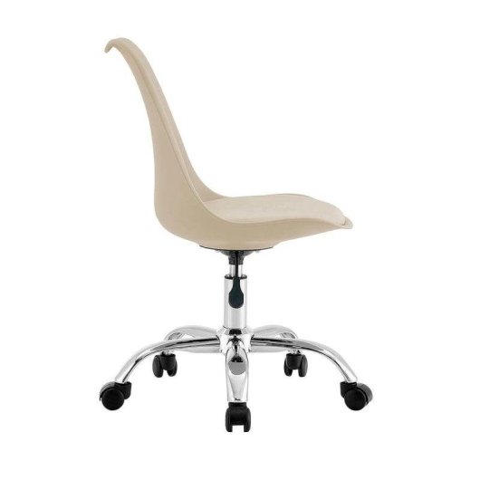 Silla Adec Enjoy de escritorio beige altura regulable base metálica