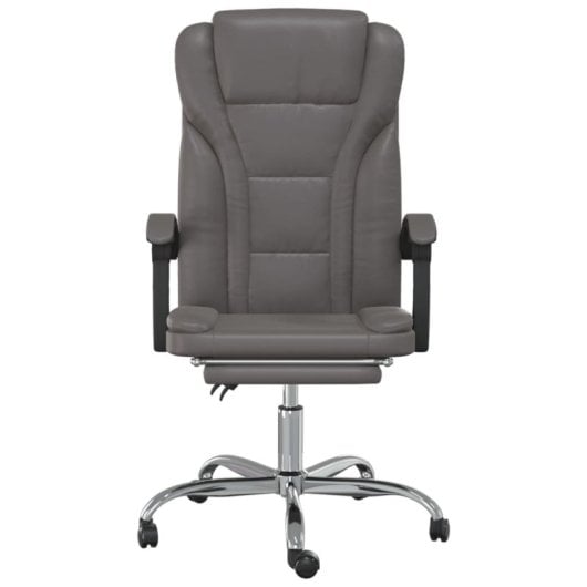 VidaXL Pulssar Silla de Oficina Reclinable con Reposapiés Gris