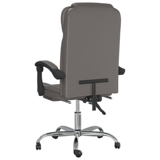 VidaXL Pulssar Silla de Oficina Reclinable con Reposapiés Gris