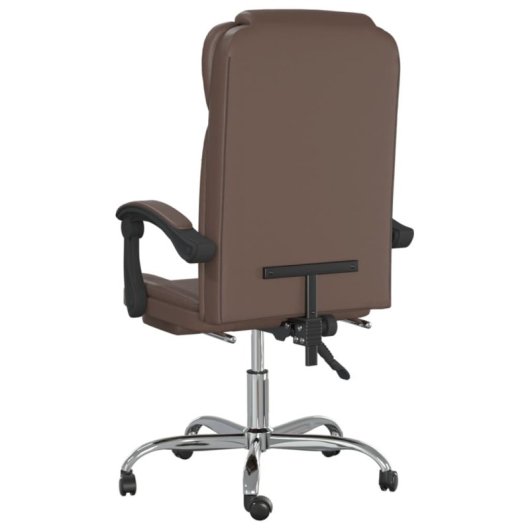 VidaXL Pulssar Silla de Oficina Reclinable con Reposapiés Marrón