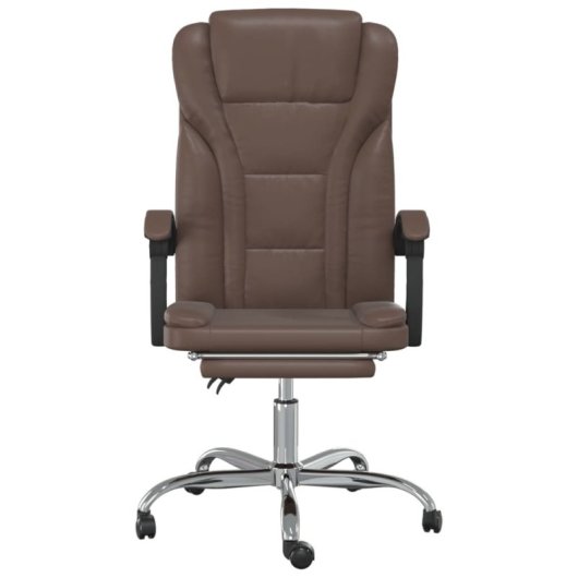 VidaXL Pulssar Silla de Oficina Reclinable con Reposapiés Marrón