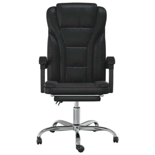 VidaXL Pulssar chaise de bureau inclinable avec repose-pieds noir