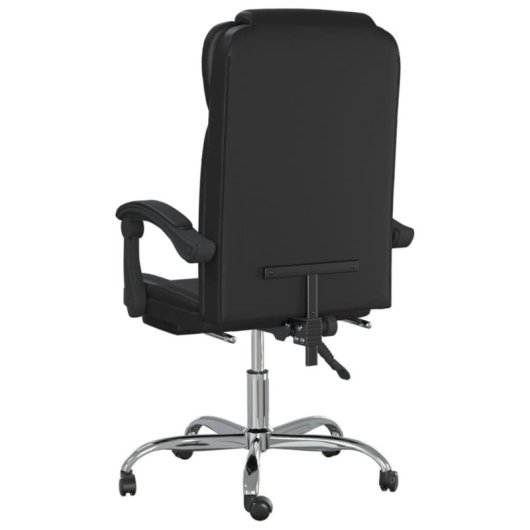 VidaXL Pulssar chaise de bureau inclinable avec repose-pieds noir