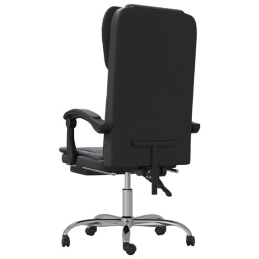 VidaXL Nusar Silla de Oficina Reclinable con Reposapiés Negro
