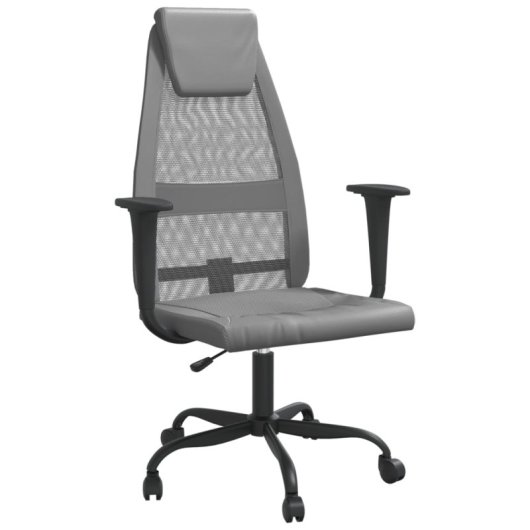 VidaXL Remo Cadeira de Escritório com Altura Ajustável e Apoios para Braços Cinzenta