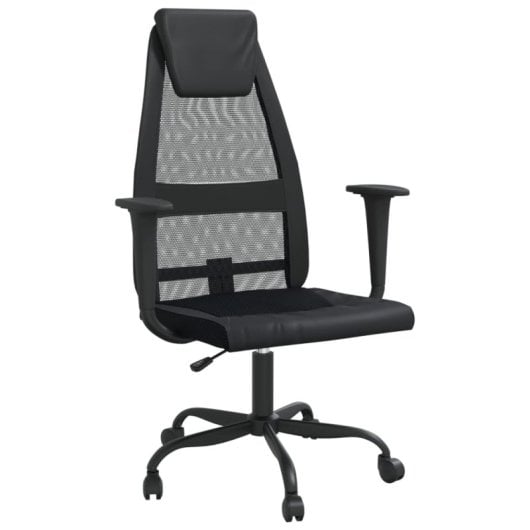 VidaXL Remo Silla de Oficina Altura Ajustable con Reposabrazos Negro