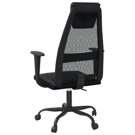 VidaXL Remo Silla de Oficina Altura Ajustable con Reposabrazos Negro