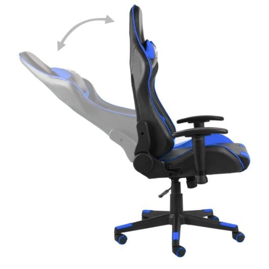 VidaXL Kenssi Cadeira Gaming com Altura Ajustável e Reclinável Azul