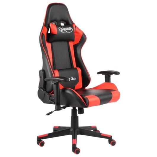 VidaXL Kenssi Silla Gaming con Altura Ajustable Y Reclinable Rojo