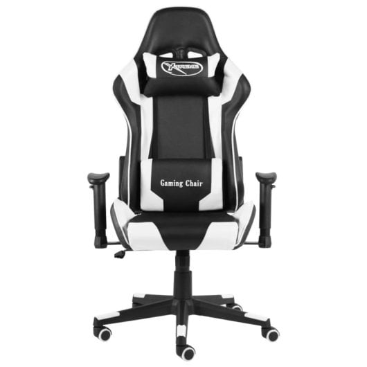 Sedia da gaming VidaXL Kenssi con altezza regolabile e reclinabile bianca
