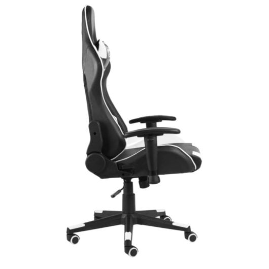 Sedia da gaming VidaXL Kenssi con altezza regolabile e reclinabile bianca