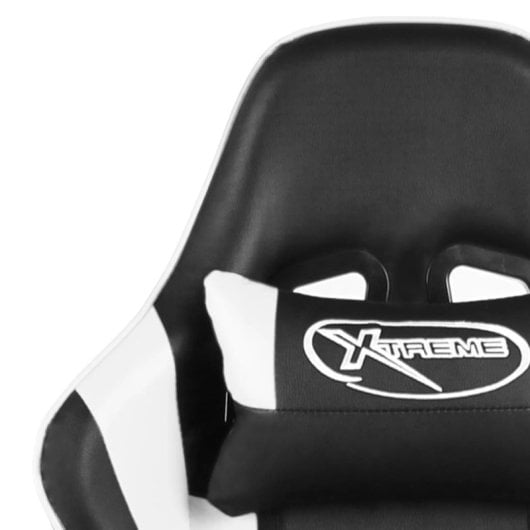 Sedia da gaming VidaXL Kenssi con altezza regolabile e reclinabile bianca
