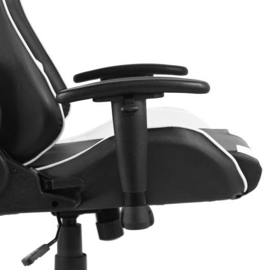 Sedia da gaming VidaXL Kenssi con altezza regolabile e reclinabile bianca