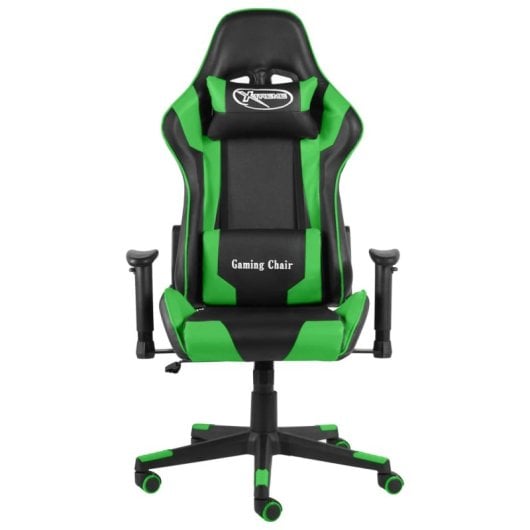 VidaXL Kenssi Silla Gaming con Altura Ajustable Y Reclinable Verde