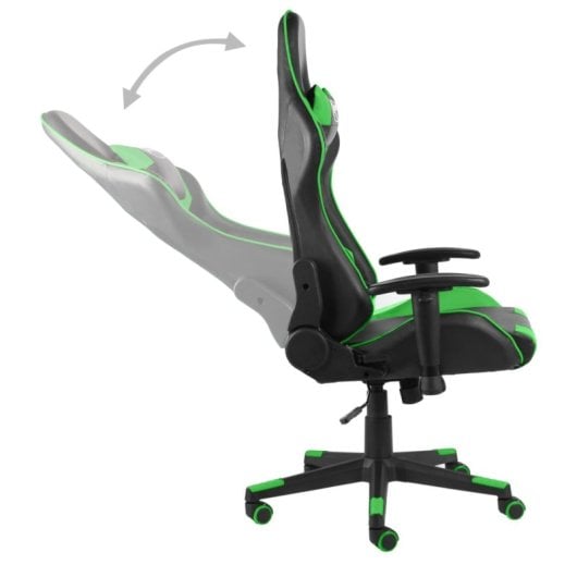 VidaXL Kenssi Silla Gaming con Altura Ajustable Y Reclinable Verde