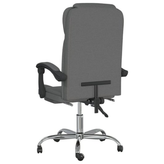 VidaXL Simos Silla de Oficina Reclinable con Altura Ajustable Gris Oscuro
