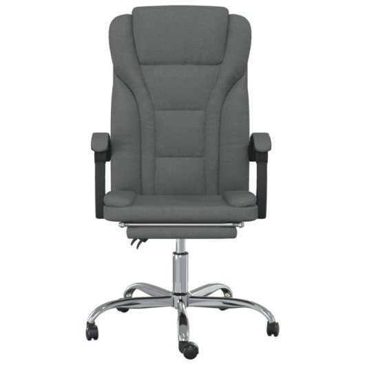 VidaXL Simos Silla de Oficina Reclinable con Altura Ajustable Gris Oscuro