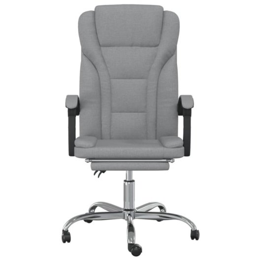 VidaXL Sedia da ufficio reclinabile Simos con altezza regolabile Grigio chiaro