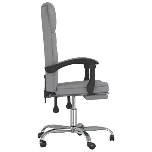 VidaXL Sedia da ufficio reclinabile Simos con altezza regolabile Grigio chiaro