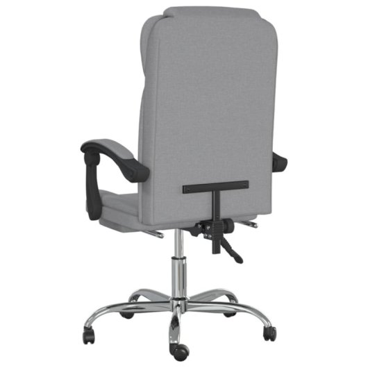 VidaXL Sedia da ufficio reclinabile Simos con altezza regolabile Grigio chiaro