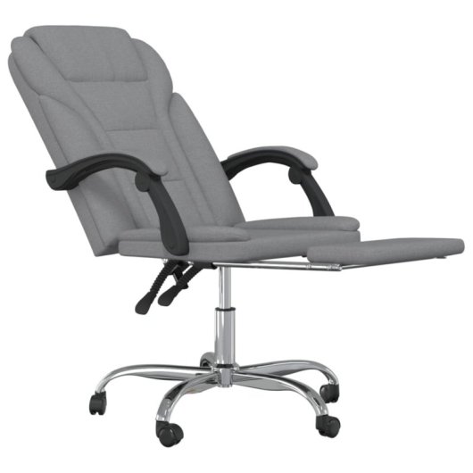 VidaXL Sedia da ufficio reclinabile Simos con altezza regolabile Grigio chiaro