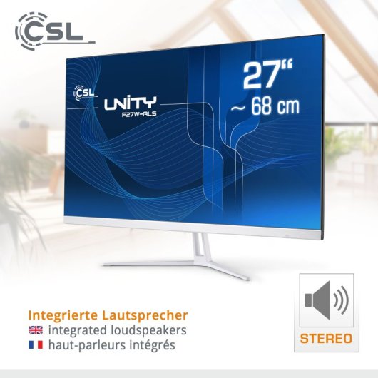 PC Tout-en-un CSL Unity F27W-ALS Intel N200 8Go 256Go SSD UHD 27" Windows 11 Home FR