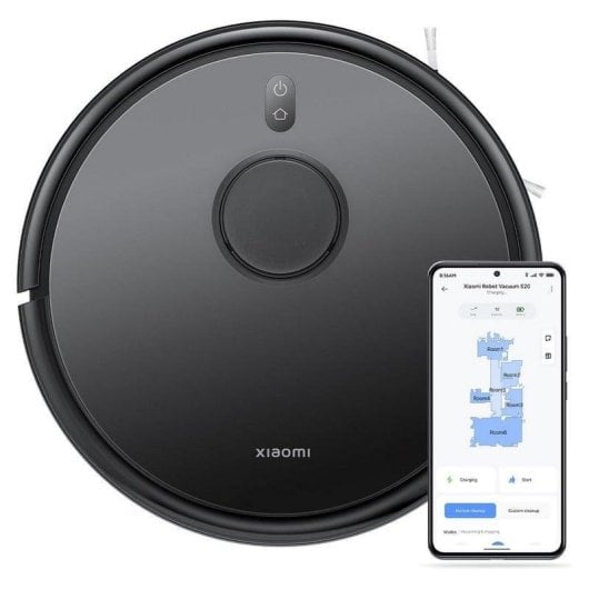 Aspirador Robô com Mopa Xiaomi Robot Vacuum S20 Navegação Laser 5.000 Pa Controlo por Voz