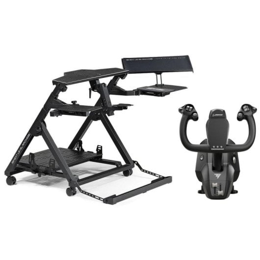 Next Level Racing Flight Stand Pro Soporte para Simulador de Vuelo + TCA Yoke Pack Boeing Edition