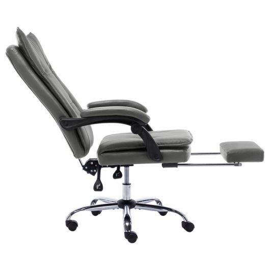 VidaXL Silla de Oficina Linna con Reposapiés Reclinable Antracita