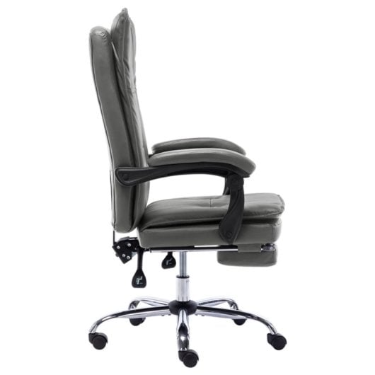 VidaXL Silla de Oficina Linna con Reposapiés Reclinable Antracita