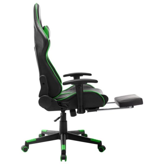 VidaXL Soul Silla Gaming con Altura Regulable Y Reposapiés Negro/verde