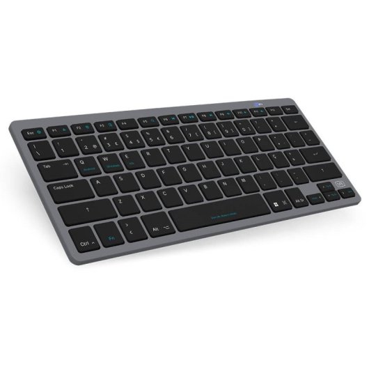 1life Ultraslim Teclado Sem Fios Bluetooth Multidispositivo Preto (PT)