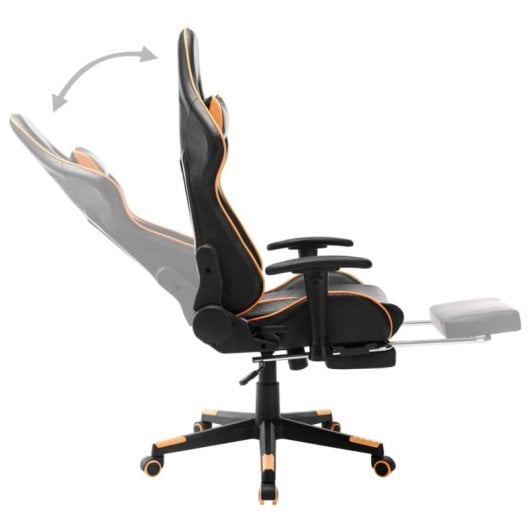 VidaXL Soul Silla Gaming con Altura Regulable Y Reposapiés Negro/Naranja