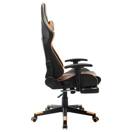 VidaXL Soul Silla Gaming con Altura Regulable Y Reposapiés Negro/Naranja