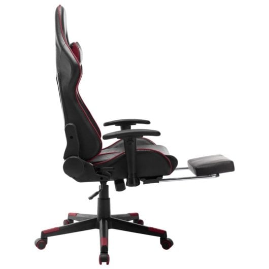 VidaXL Soul Silla Gaming con Altura Regulable Y Reposapiés Negro/Granate