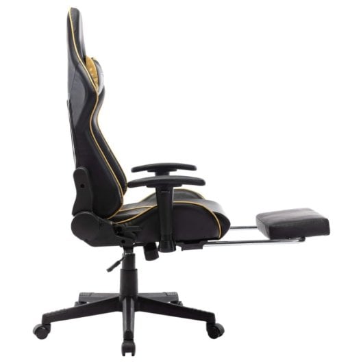 VidaXL Soul Silla Gaming con Altura Regulable Y Reposapiés Negro/Dorado