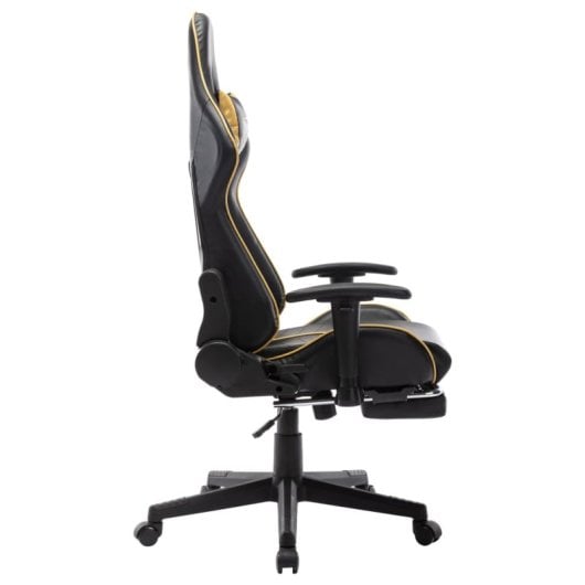 VidaXL Soul Silla Gaming con Altura Regulable Y Reposapiés Negro/Dorado
