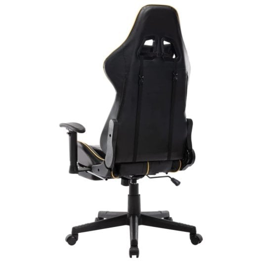 VidaXL Soul Silla Gaming con Altura Regulable Y Reposapiés Negro/Dorado