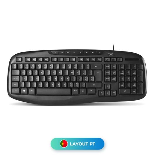 1Life kb:flow Teclado USB Preto (PT)