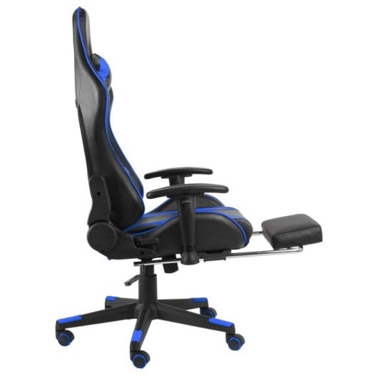 Sedia da gaming VidaXL Power con poggiapiedi inclinabile Blu