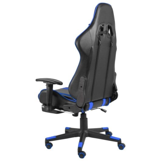 Sedia da gaming VidaXL Power con poggiapiedi inclinabile Blu