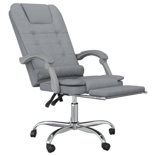 VidaXL Roca chaise de bureau inclinable à hauteur réglable gris clair