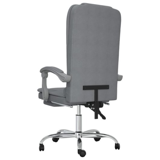 VidaXL Roca chaise de bureau inclinable à hauteur réglable gris clair