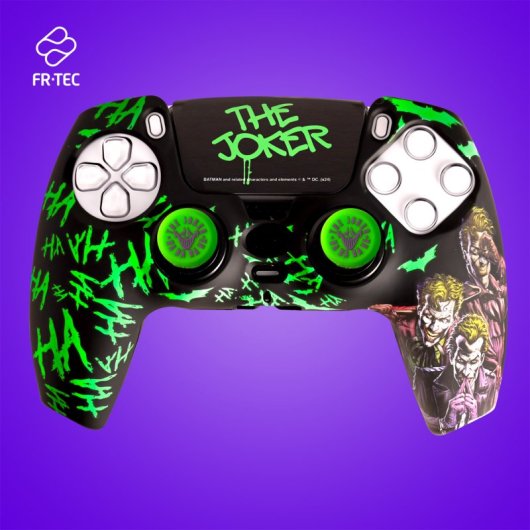 FR-TEC DC Combo Joker Pack de Customización y Protección Completo para Mandos PS5