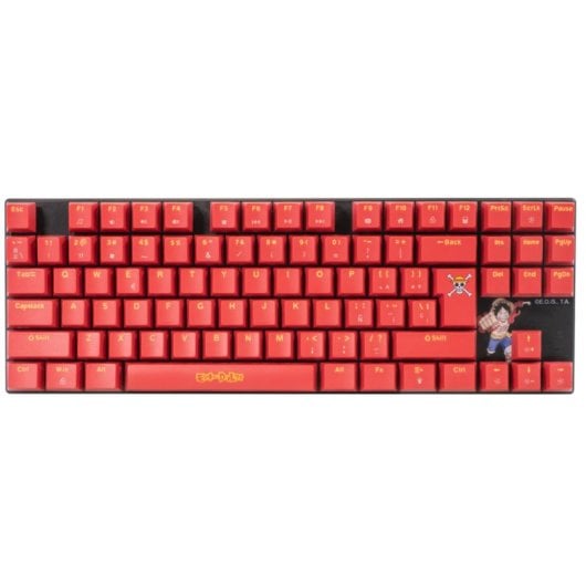 FR-TEC PC One Piece Luffy Teclado Gaming Mecânico TKL Retroiluminado
