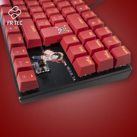 FR-TEC PC One Piece Luffy Teclado Gaming Mecânico TKL Retroiluminado