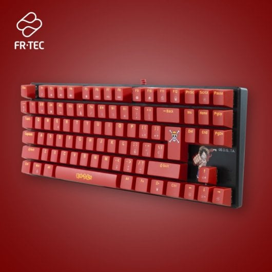 FR-TEC PC One Piece Luffy Teclado Gaming Mecânico TKL Retroiluminado